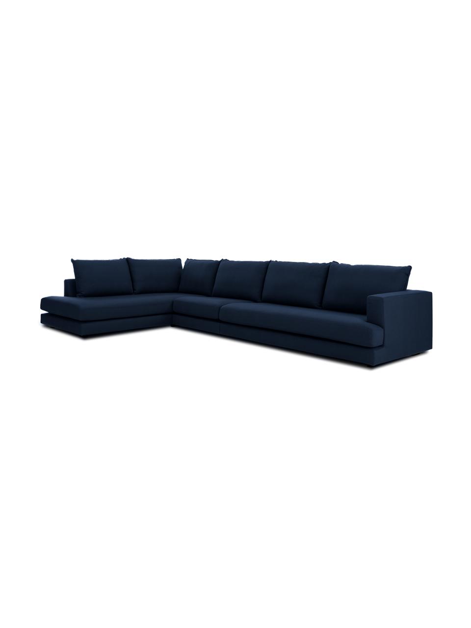 Canapé d'angle XXL bleu foncé Tribeca, Tissu bleu foncé