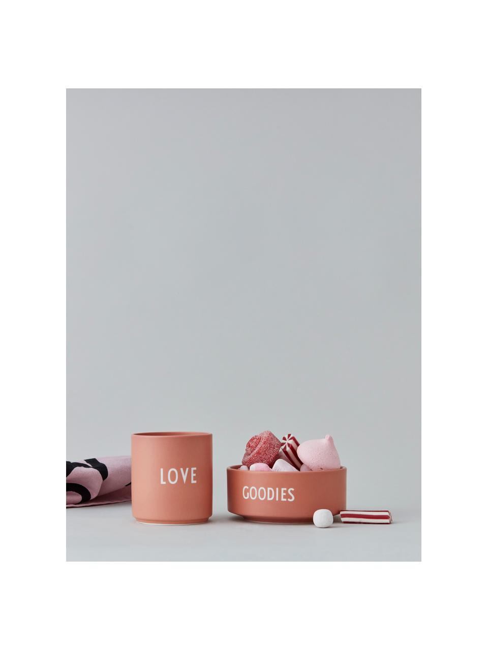 Bol design GOODIES, Rouge terracotta, blanc