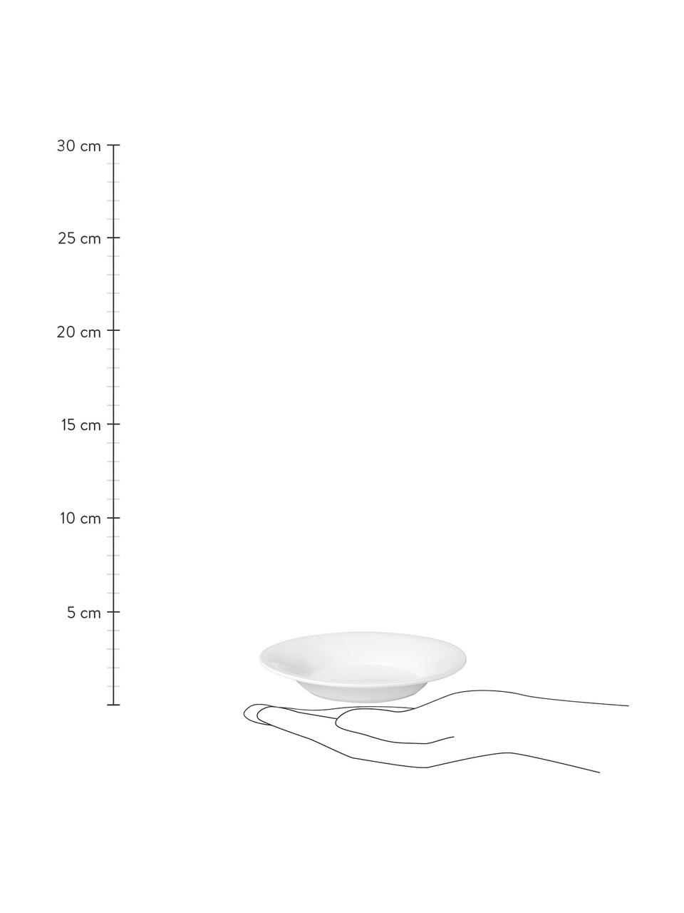 Assiette à pâtes Constance, 2 pièces, Grès cérame, Blanc, Ø 27 x haut. 4 cm