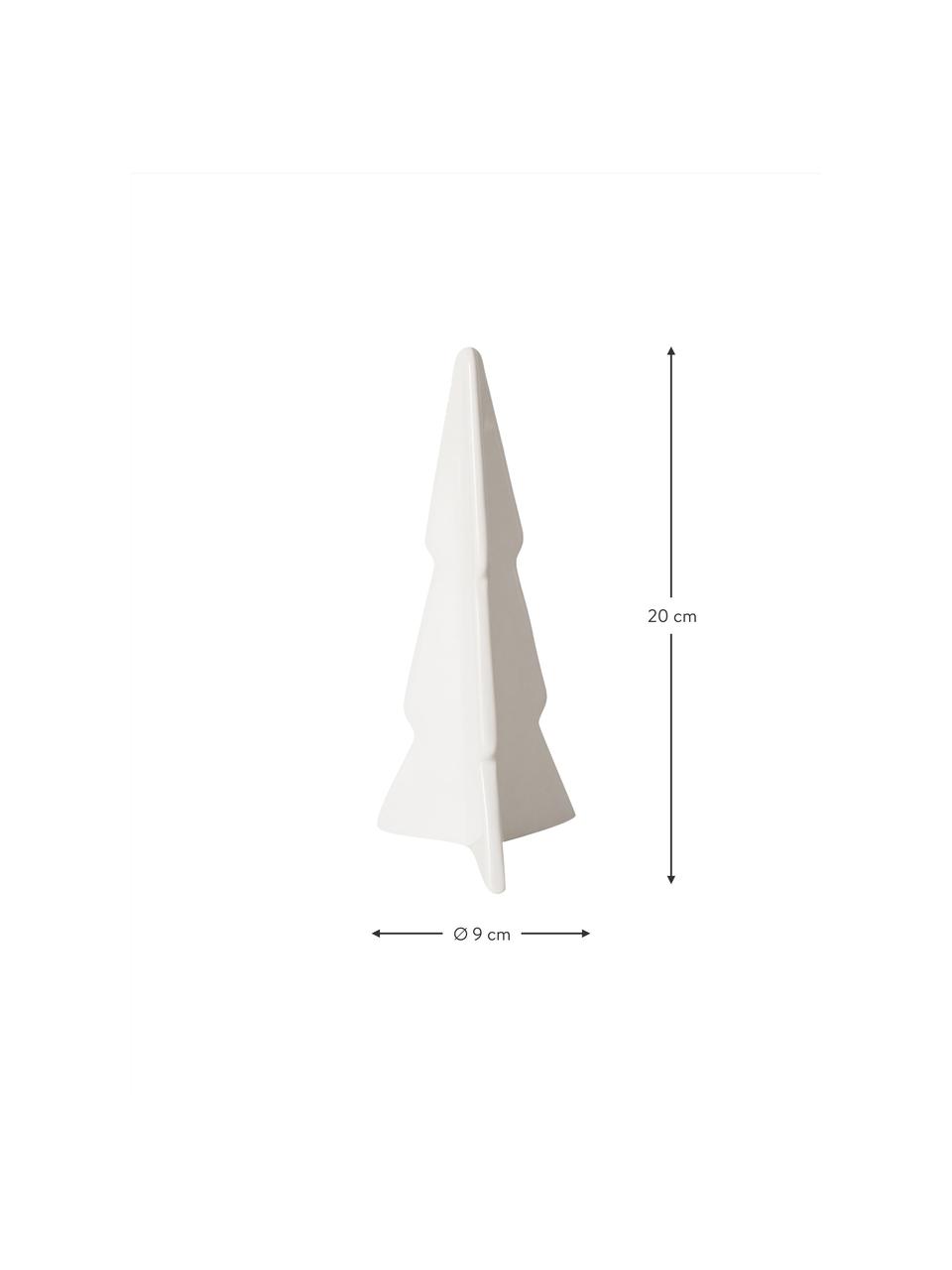 Dekoracja z ceramiki Malina, 2 szt., Ceramika, Biały, Ø 9 x W 20 cm