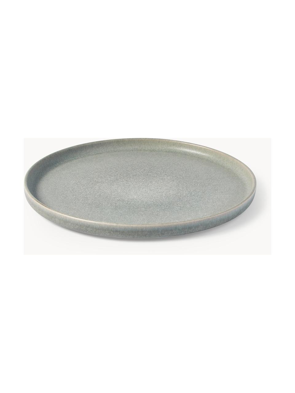 Service de table peint à la main Pam, 4 personnes (12 élém.), Grès cérame, Gris clair, haute brillance, 4 personnes (12 élém.)