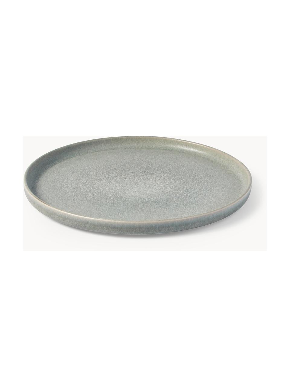 Servizio di piatti fatto a mano con smalto reattivo Pam, 4 persone (12 pz), Gres, Grigio chiaro, 4 persone (12 pz)