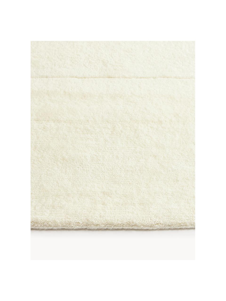 Tappeto in lana a pelo corto fatto a mano Gwyneth, 100% lana, certificato RWS.

Nel caso dei tappeti di lana, le fibre possono staccarsi nelle prime settimane di utilizzo, questo e la formazione di lanugine si riducono con l'uso quotidiano, Bianco latte, Larg. 160 x Lung. 230 cm (taglia M)