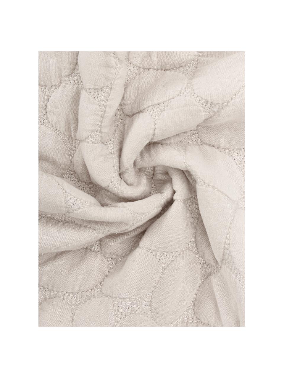 Gewatteerde bedsprei Mailey in beige, 100% polyester, Beige, B 150 x L 250 cm (voor bedden tot 100 x 200)