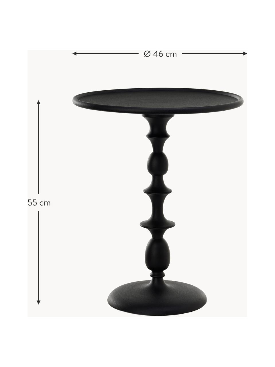 Stolik pomocniczy z metalu Classic, Metal malowany proszkowo, Czarny, Ø 46 x W 55 cm