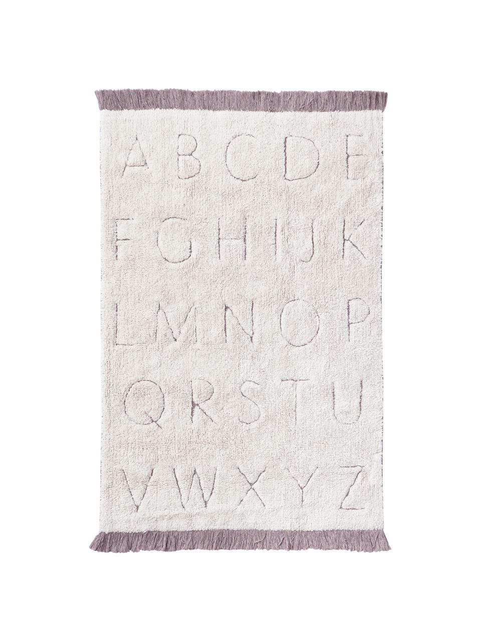 Tapis design letters ABC, Beige, larg. 120 x long. 160 cm (taille S)