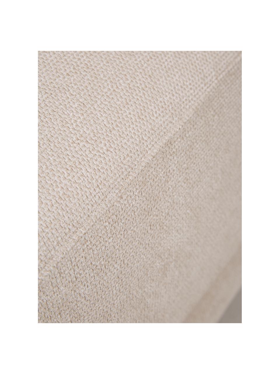 Sofa-Hocker Jasmin in Beige, Bezug: 85% Polyester, 15% Nylon , Gestell: Massives Fichtenholz FSC-, Füße: Kunststoff, Webstoff Beige, 105 x 75 cm