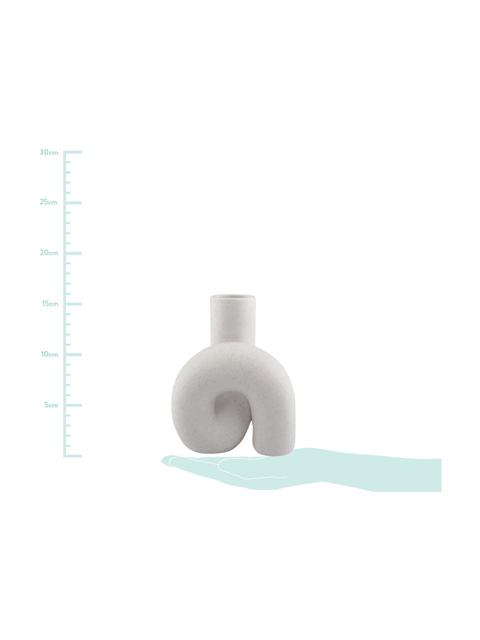 Vaso decorativo Tube, Ceramica, Bianco, Larg. 12 x Alt. 16 cm