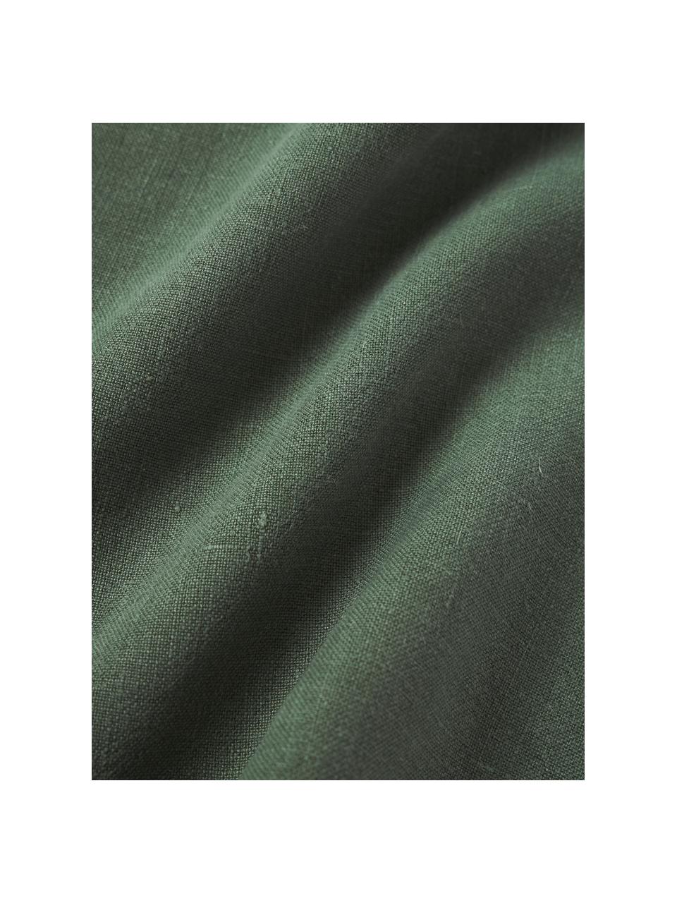 Housse de coussin en lin à franges Luana, 100 % pur lin

Le lin est naturellement doté d'un toucher plutôt rugueux et d'un aspect froissé
Sa résistance élevée au accrocs lui confère robustesse et longévité, Vert foncé, larg. 40 x long. 40 cm