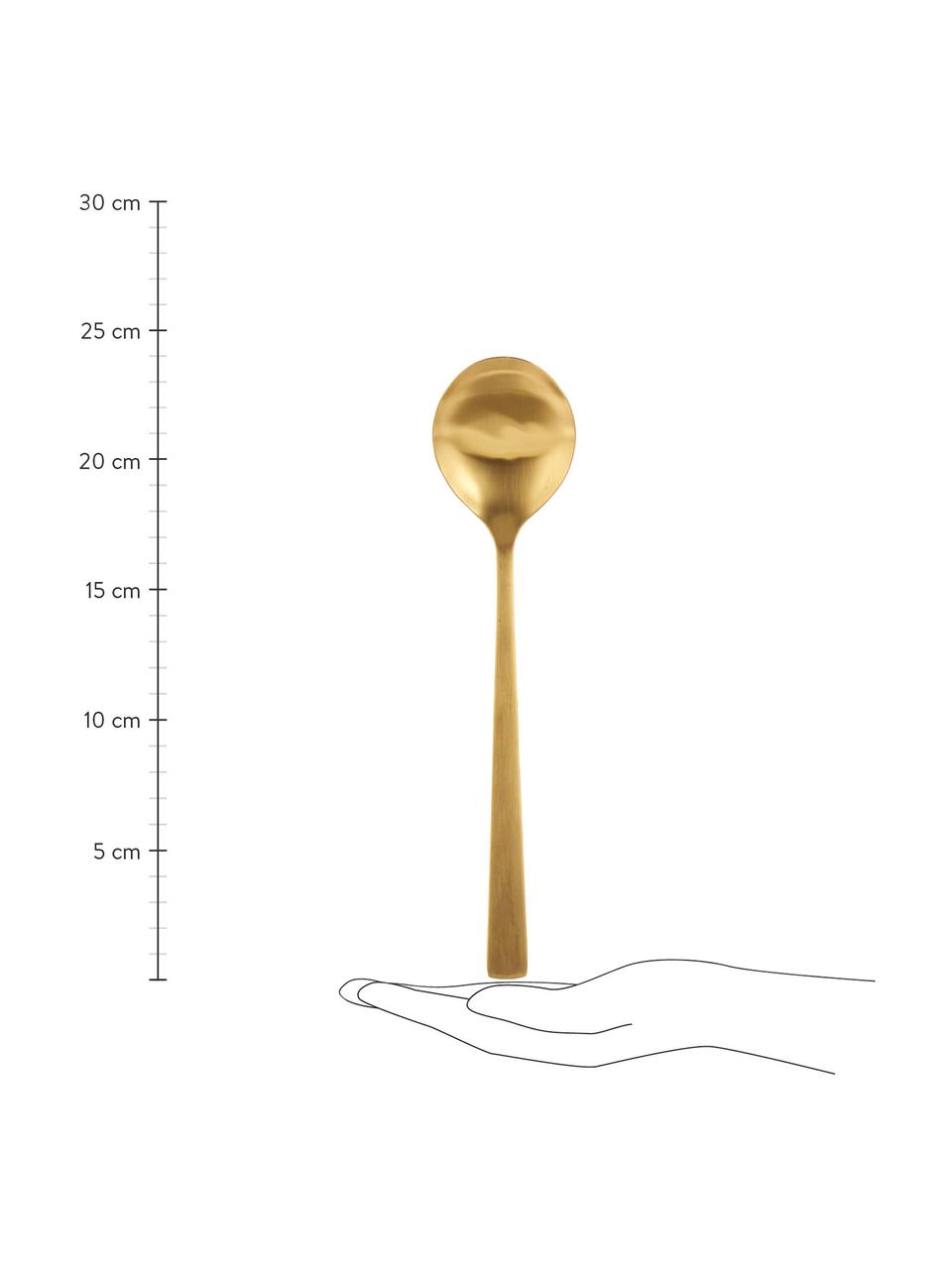 Komplet sztućców do sałatek ze stali nierdzewnej Snagg, 2 elem., Stal nierdzewna, powlekana, Odcienie mosiądzu, D 24 cm