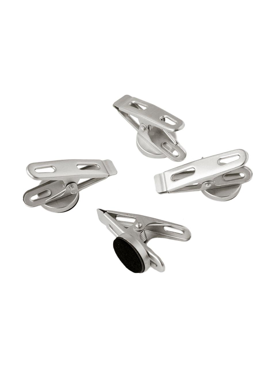 Magnetické spony Clips, 4 kusy, Magnetizovaný kov, Kov, Š 2 x V 5 cm