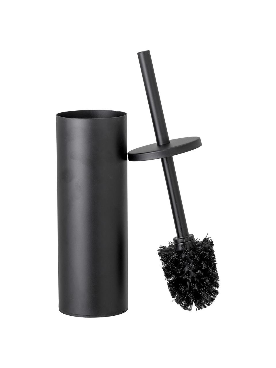 Brosse pour WC acier inoxydable Loupi, Noir, Ø 9 x haut. 38 cm