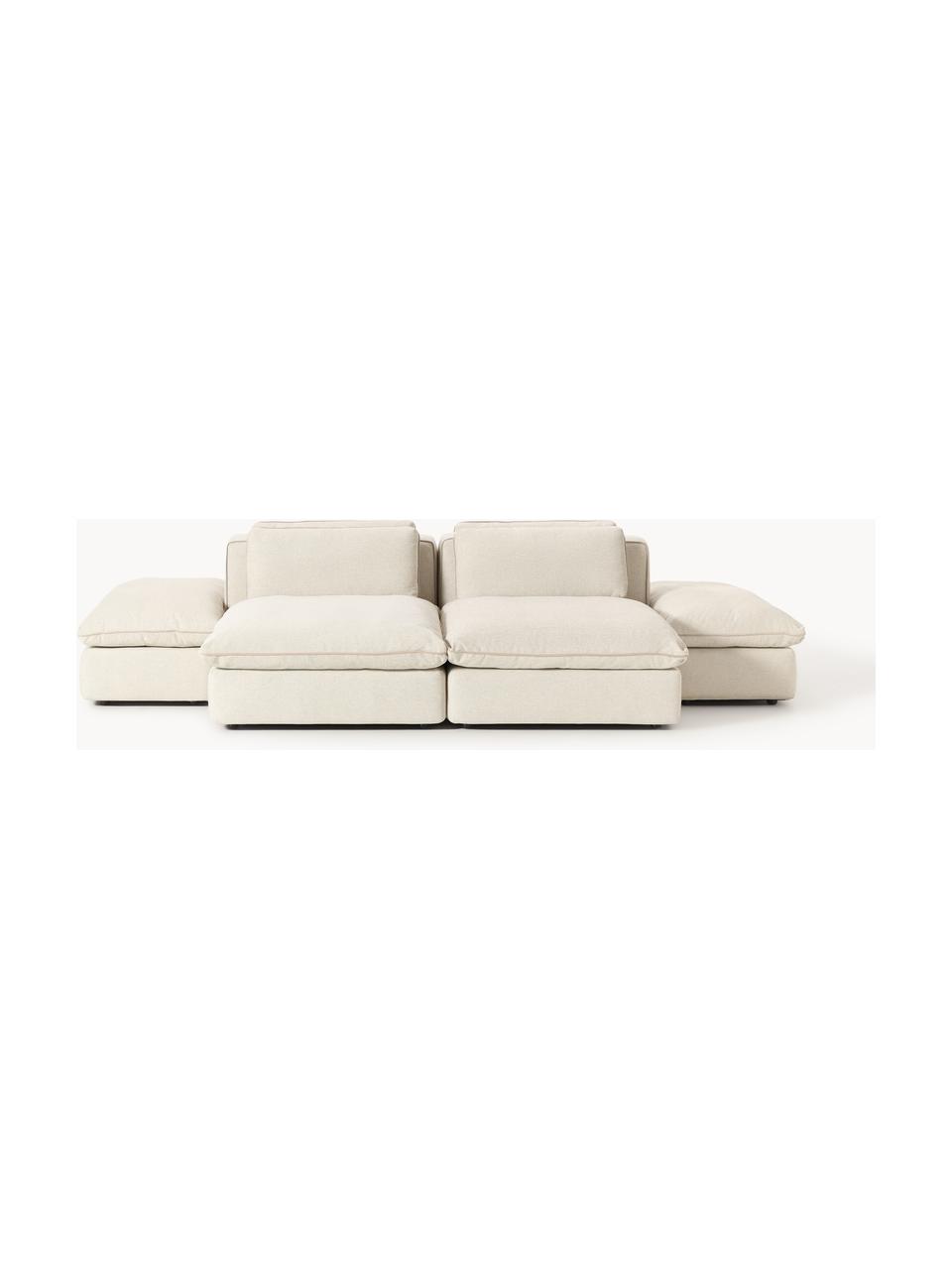 Sofa modułowa Felix, Tapicerka: 100% poliester Dzięki tka, Nogi: tworzywo sztuczne Ten pro, Jasnobeżowa tkanina, B 320 x T 250 cm