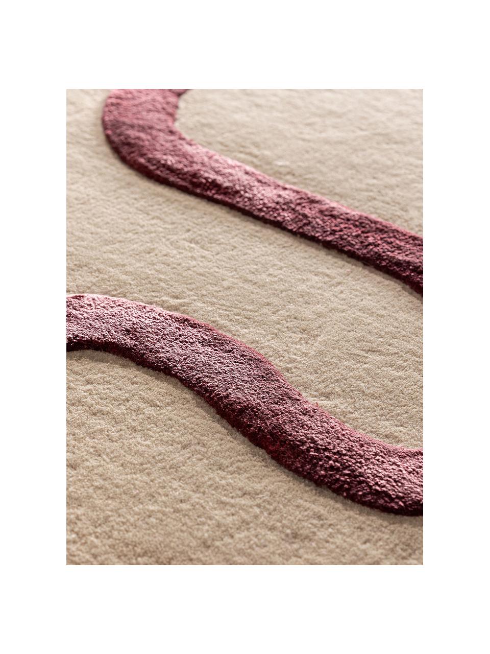 Alfombra artesanal de lana texturizada Keith, 75% lana, 25% lyocell

Las alfombras de lana se pueden aflojar durante las primeras semanas de uso, la pelusa se reduce con el uso diario., Beige, malva, An 160 x L 230 cm (Tamaño M)