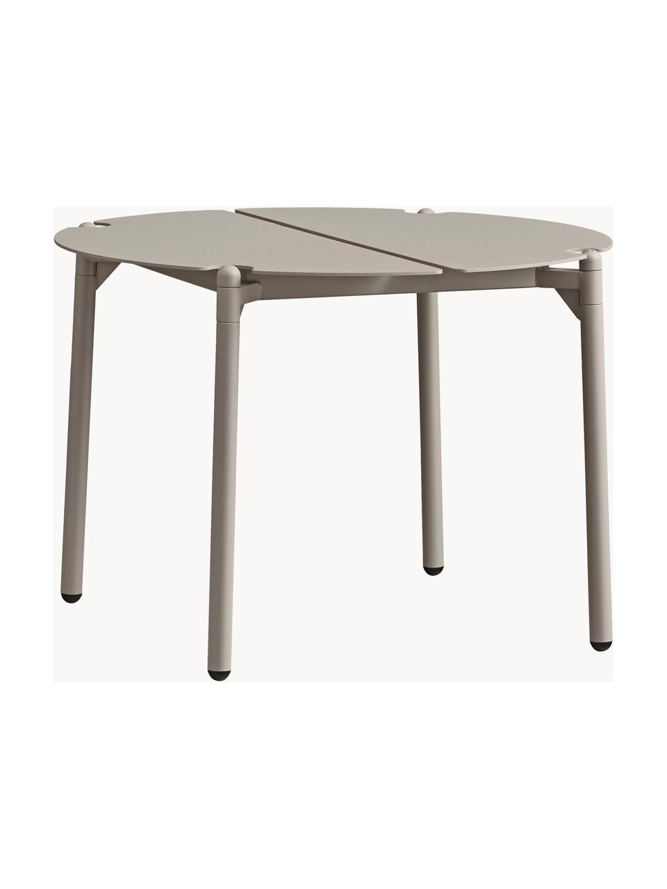 Runder Garten-Couchtisch Novo aus Metall, Stahl, beschichtet, Hellbeige, Ø 50 cm