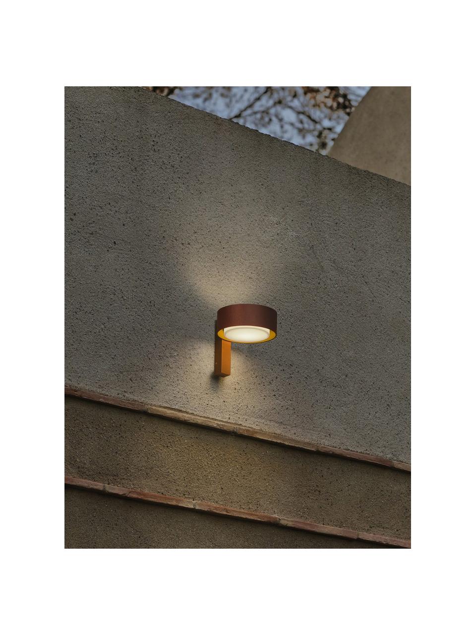 Applique murale d'extérieur LED soufflée bouche Plaff-On!, intensité lumineuse variable, Blanc, terracotta, larg. 16 x haut. 15 cm