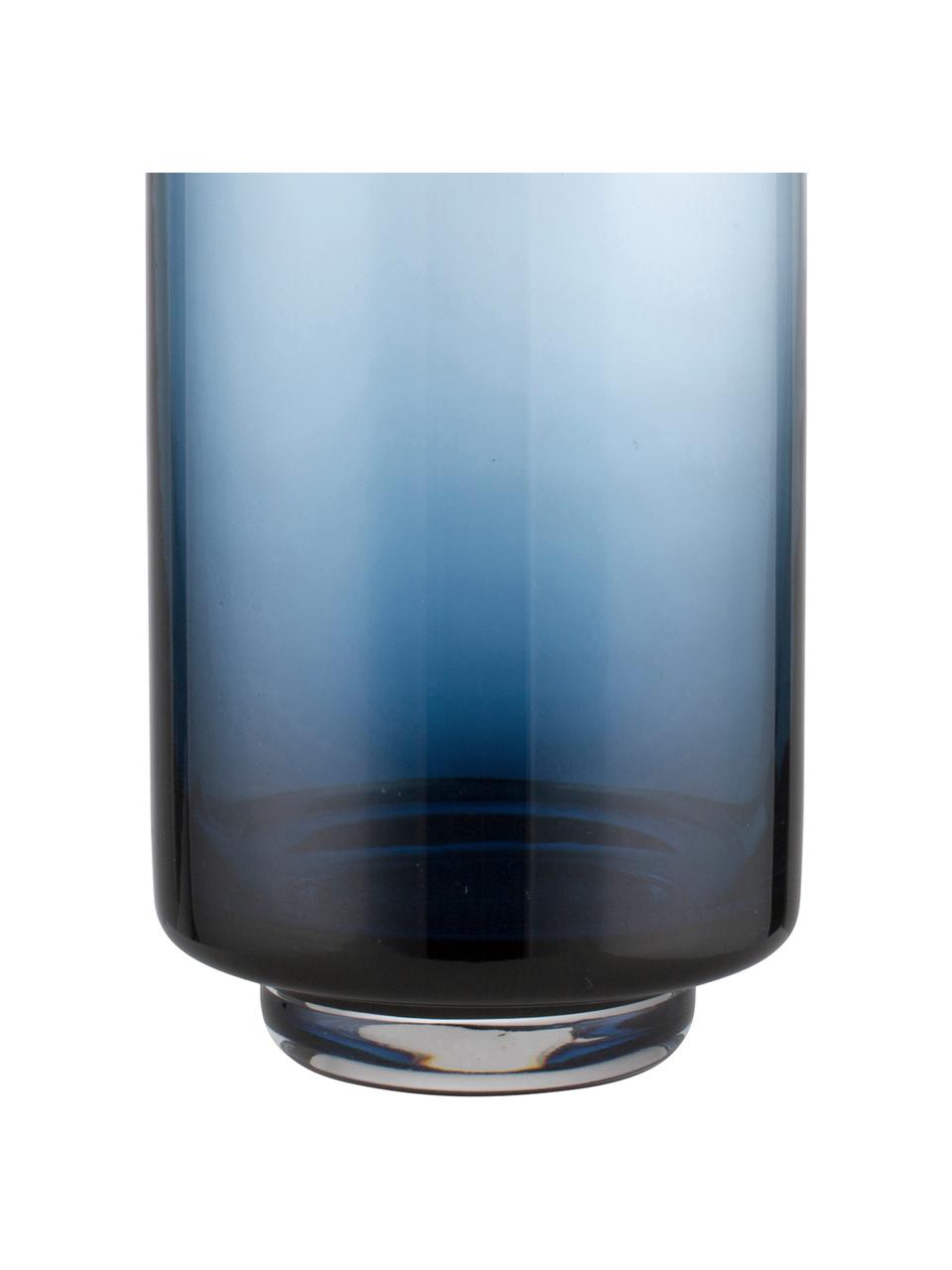 Vaso decorativo in vetro soffiato blu Hedria, Vetro, Blu, Ø 11 x Alt. 30 cm