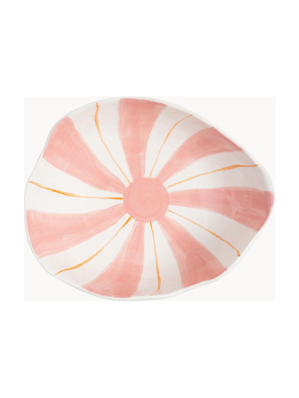 Cuenco de porcelana Ray, Porcelana esmaltado, Rosa pálido, blanco, naranja, An 27 x Al 10 cm