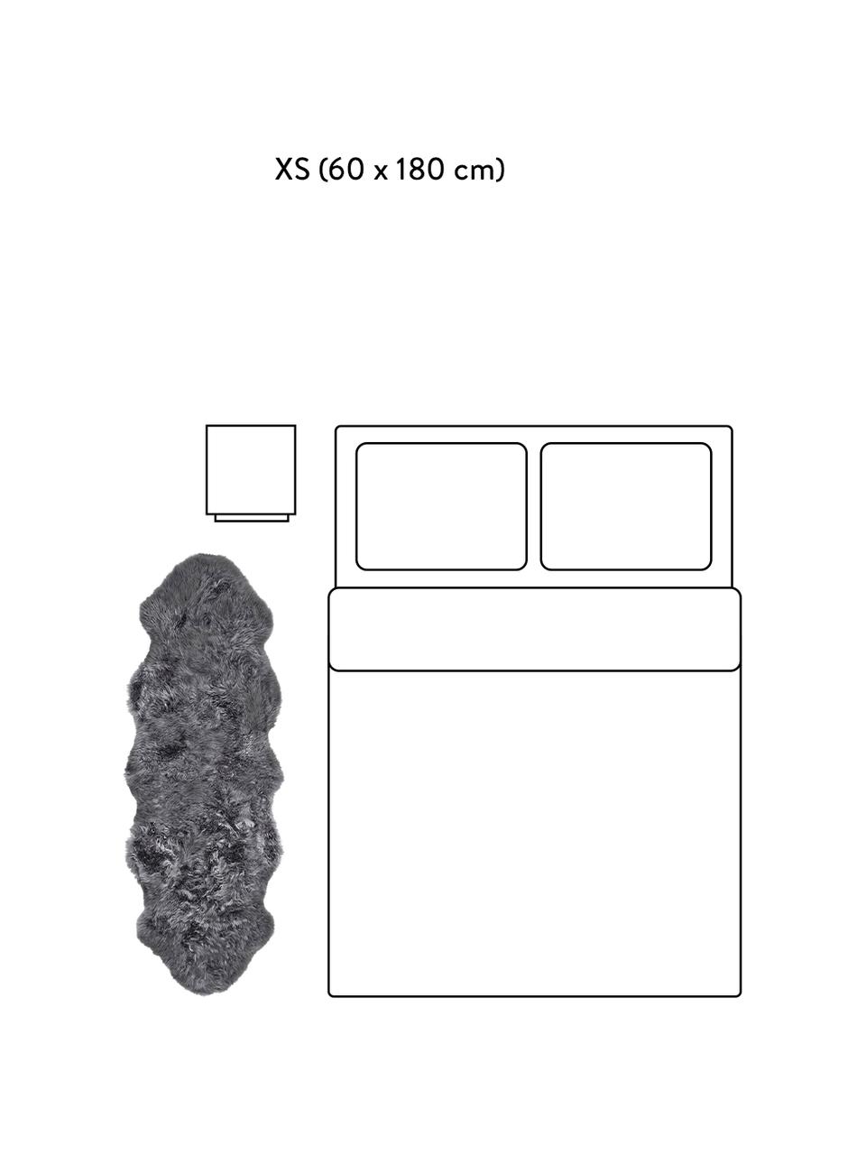 Dywan ze skóry owczej Oslo, Ciemny szary, S 60 x D 180 cm