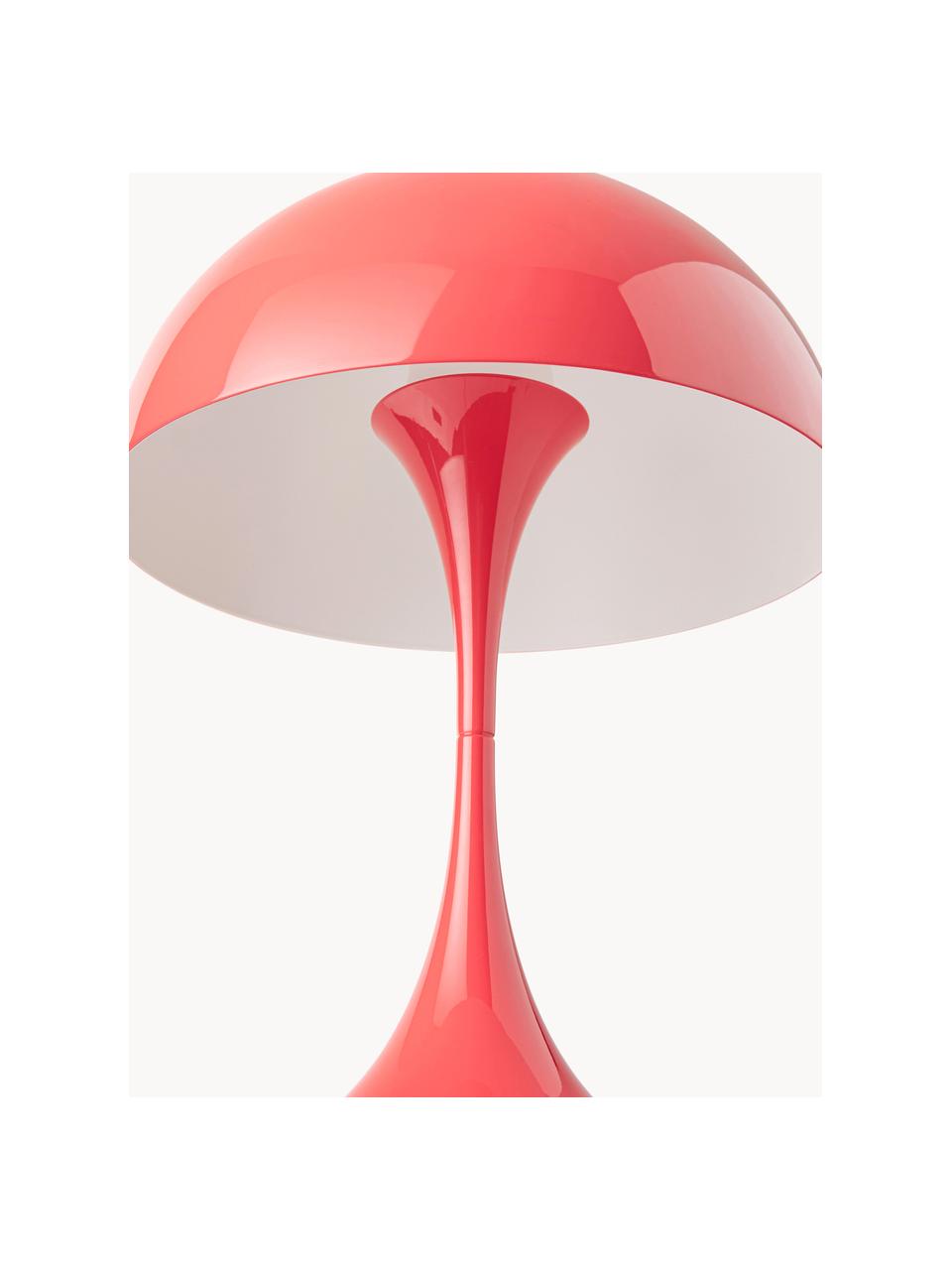 Lampe à poser LED à intensité variable avec fonction minuterie Panthella, haut. 34 cm, Acier rouge corail, Ø 25 x haut. 34 cm