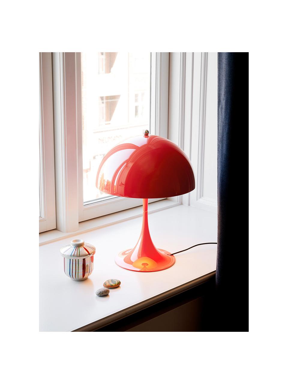 Lampe à poser LED à intensité variable avec fonction minuterie Panthella, haut. 34 cm, Acier rouge corail, Ø 25 x haut. 34 cm