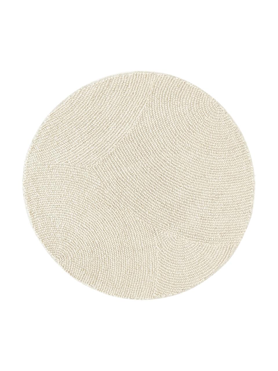 Okrągły ręcznie tuftowany dywan z krótkim włosiem Eleni, Beżowy, Ø 120 cm (Rozmiar S)