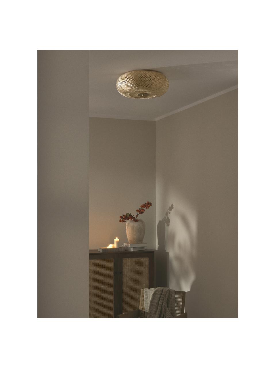 Designové stropní svítidlo z bambusu Evelyn, Světle béžová, Š 50 cm, V 20 cm