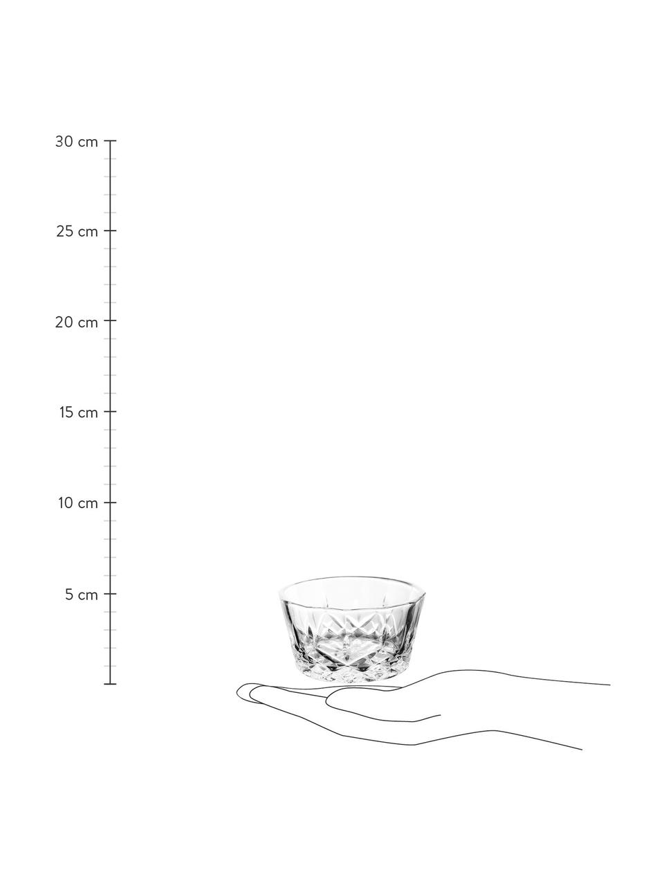 Miska do dipów ze szkła Harvey, 4 szt., Szkło, Transparentny, Ø 11 x W 6 cm