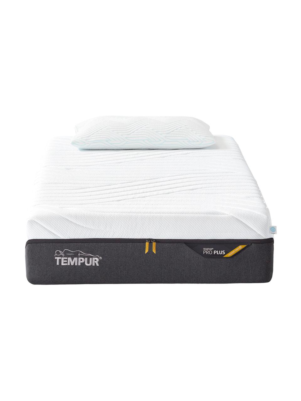 Materasso in memory foam viscoelastico Pro Plus CoolQuilt Medium Firm Hybrid, Retro: 100% poliestere, Ibrido medio duro, Larg. 80 x Lung. 200 cm