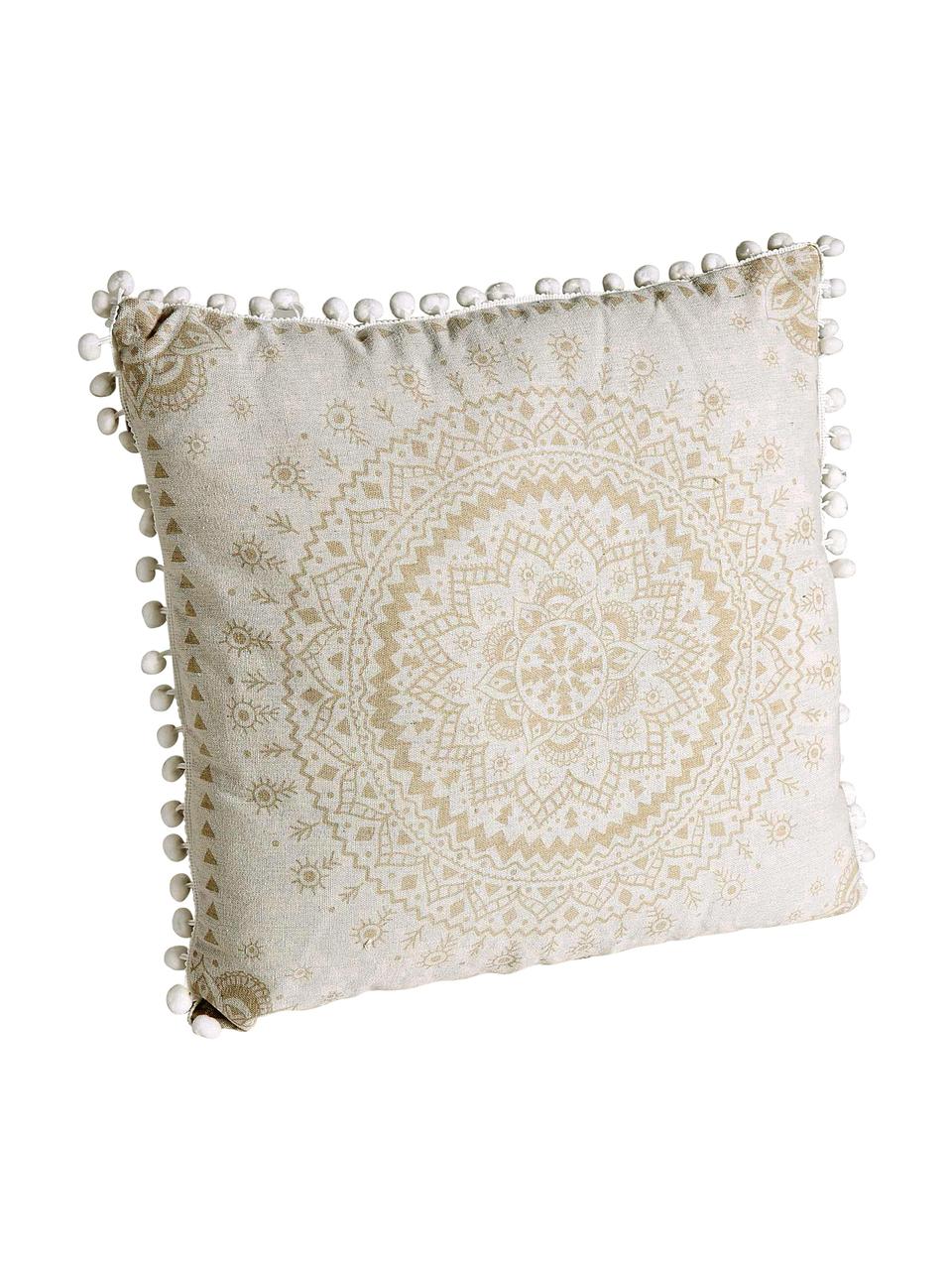 Coussin à imprimé Paloma, 2 élém., Beige, blanc