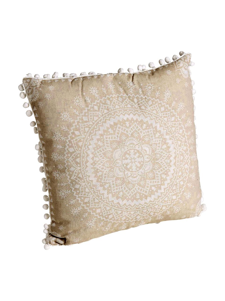 Coussin à imprimé Paloma, 2 élém., Beige, blanc