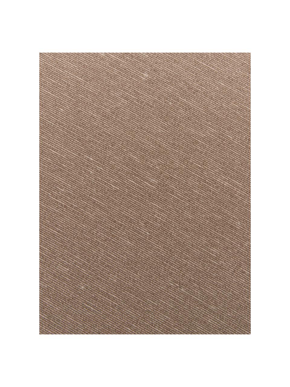 Einfarbige Bankauflage Panama in Taupe, Bezug: 50% Baumwolle, 45% Polyes, Taupe, B 48 x L 150 cm