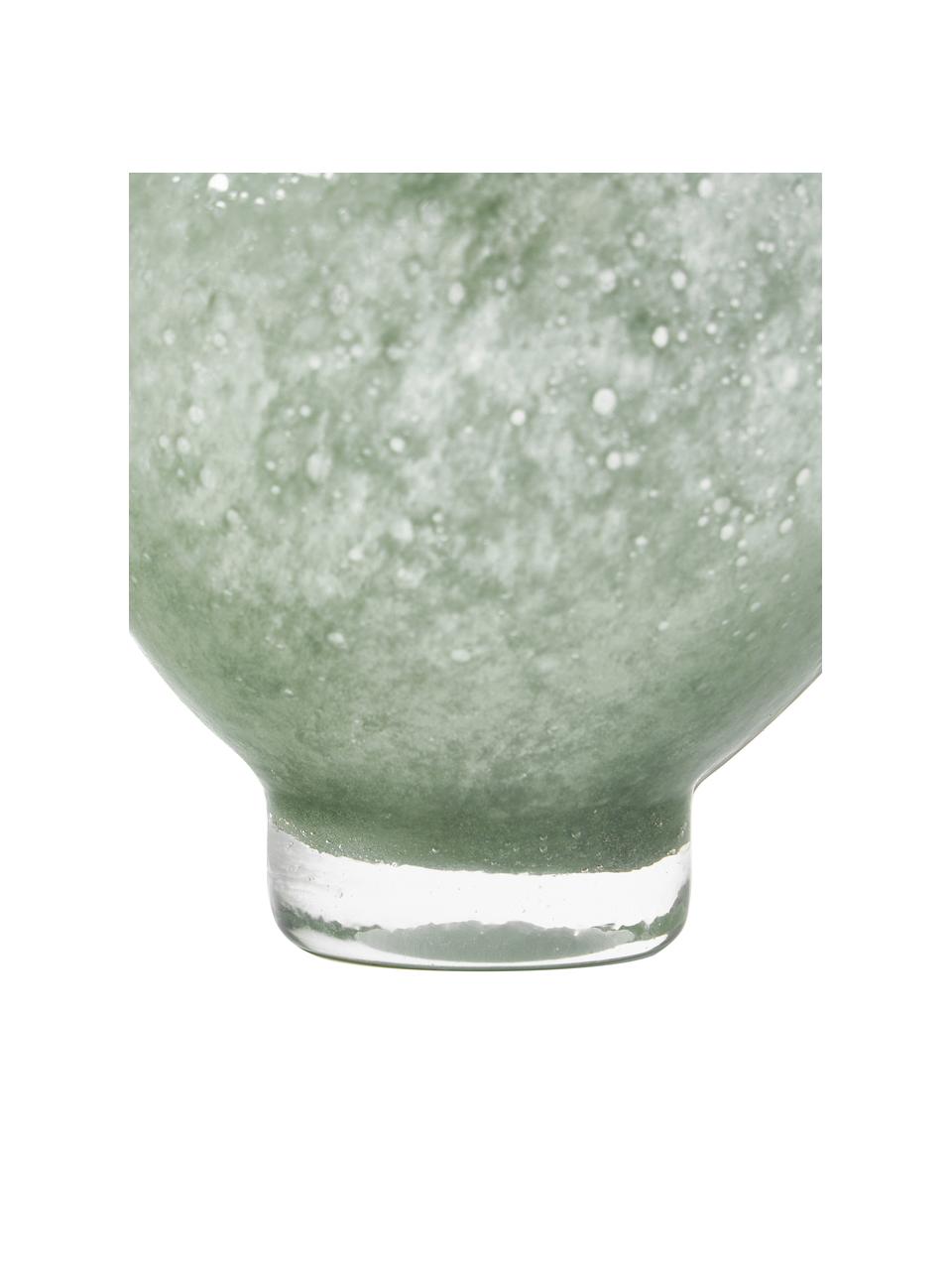 Petit vase design Mila, Verre, Vert sauge, Ø 17 x haut. 20 cm