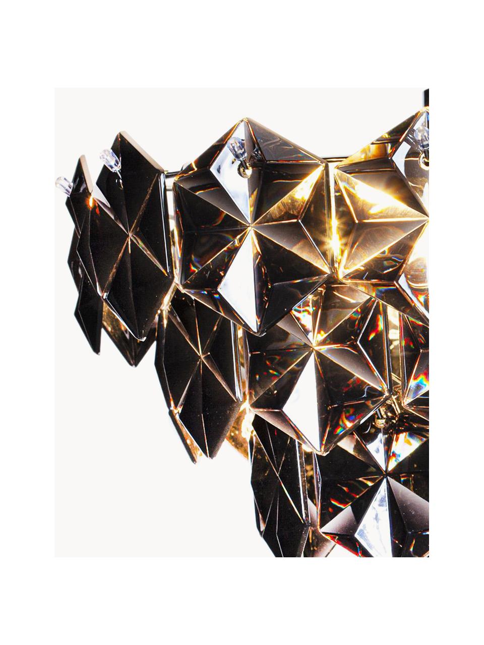 Dizajnová sklenená stropná lampa Monarque, Čierna, Ø 51 x V 28 cm