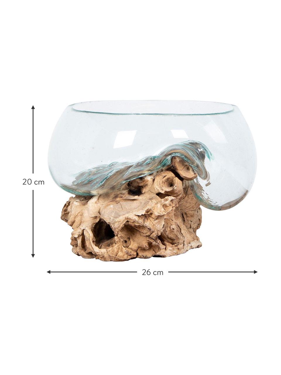 Pieza decorativa Waterdrop, Recipiente: vidrio, Marrón, Transparente, Ø 26 x Al 20 cm