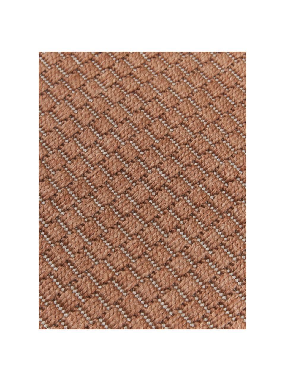 Tapis rond extérieur intérieur terracotta Toronto, 100 % polypropylène, Terre cuite, Ø 120 cm (taille S)