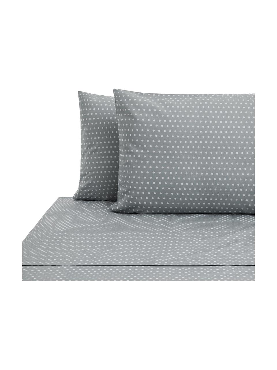 Set lenzuola in cotone Perun, Cotone

La biancheria da letto in cotone è piacevolmente morbida sulla pelle, assorbe bene l'umidità ed è adatta per chi soffre di allergie, Grigio, bianco, 180 x 270 cm + 2 federe 50 x 80 cm