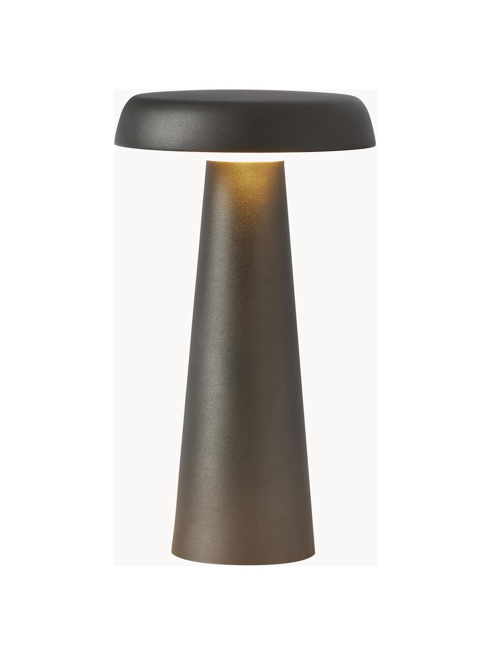 Lámpara de mesa para exterior LED Arcello, Metal anodizado, Gris antracita, Ø 14 x Al 25 cm