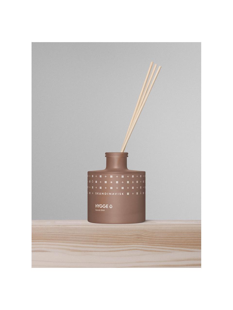 Ambientador Hygge (té negro, hojas de menta, manzanas), Recipiente: vidrio, Caja: cartón, Marrón, Ø 8 x Al 10 cm