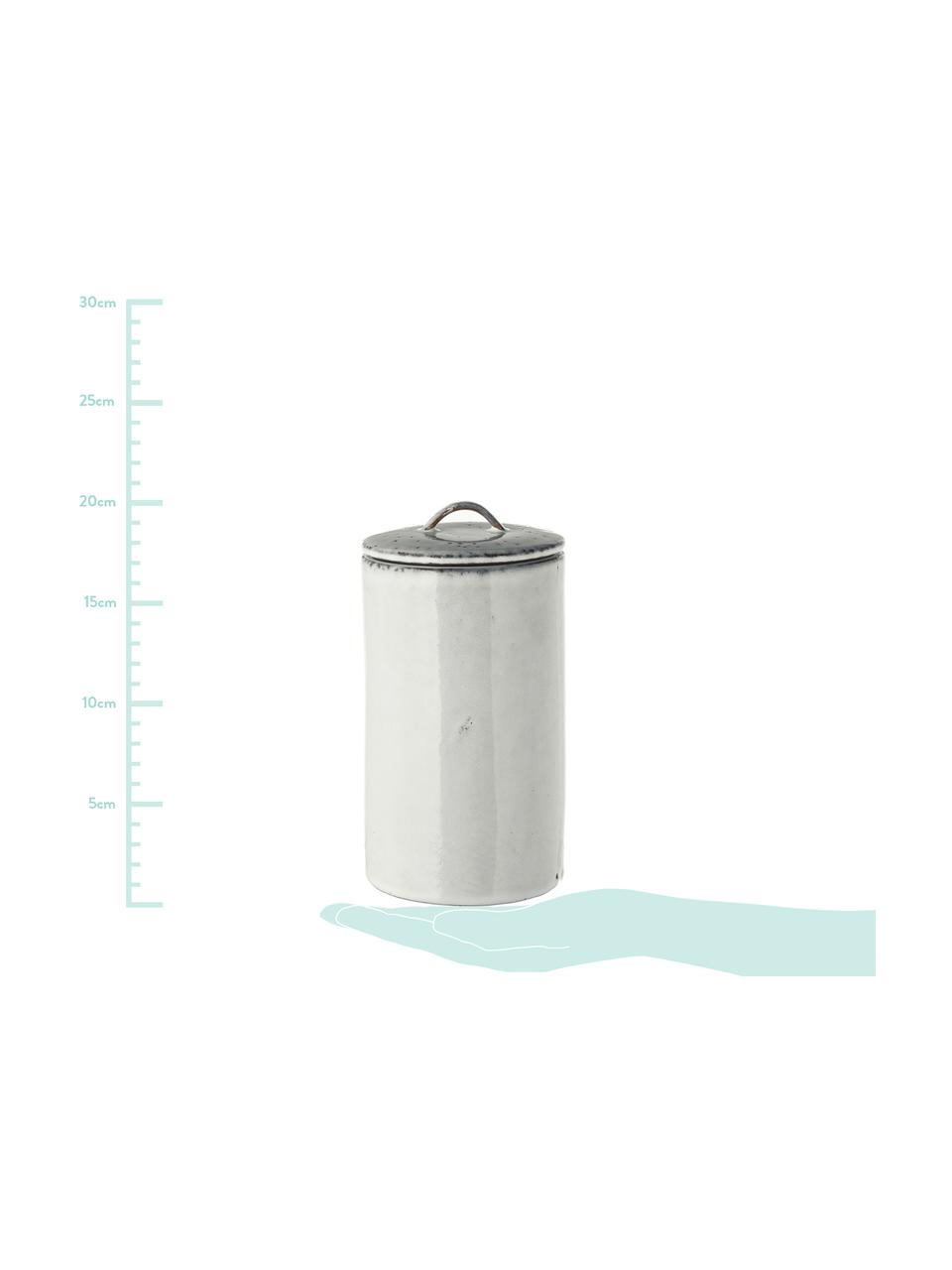 Handgemachte Aufbewahrungsdose Nordic Sand aus Steingut, Steingut, Sandfarben, Ø 12 x H 20 cm