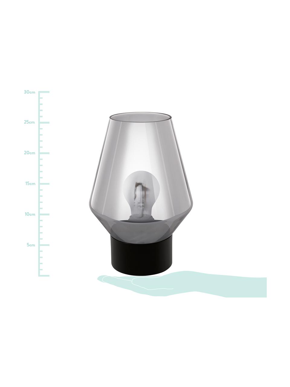 Lampe à poser en verre Verelli, Gris