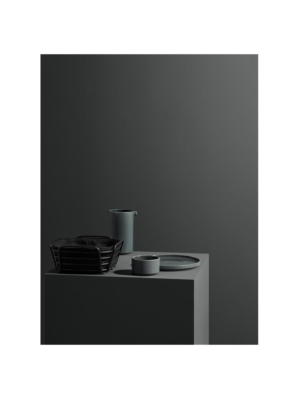 Brotkorb Delara mit herausnehmbarem Einsatz, Korb: Stahl, Grau, Silberfarben, 26 x 9 cm