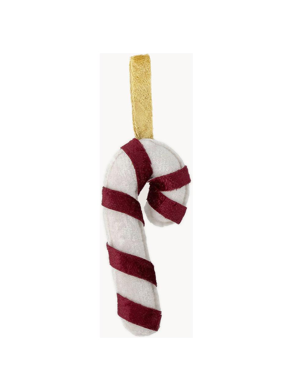 Décorations de sapin de Noël Velua, 3 élém., 100 % polyester, Rouge, blanc, Lot de différentes tailles