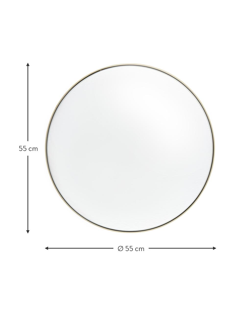 Miroir mural rond Ivy, Couleur laitonnée, Ø 120 x prof. 3 cm