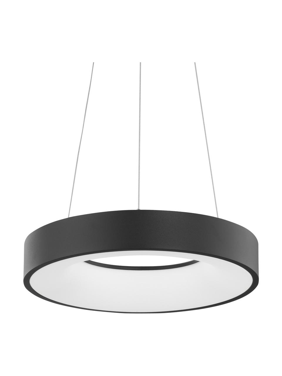 Suspension LED moderne Rando, Noir, Ø 38 x haut. 6 cm