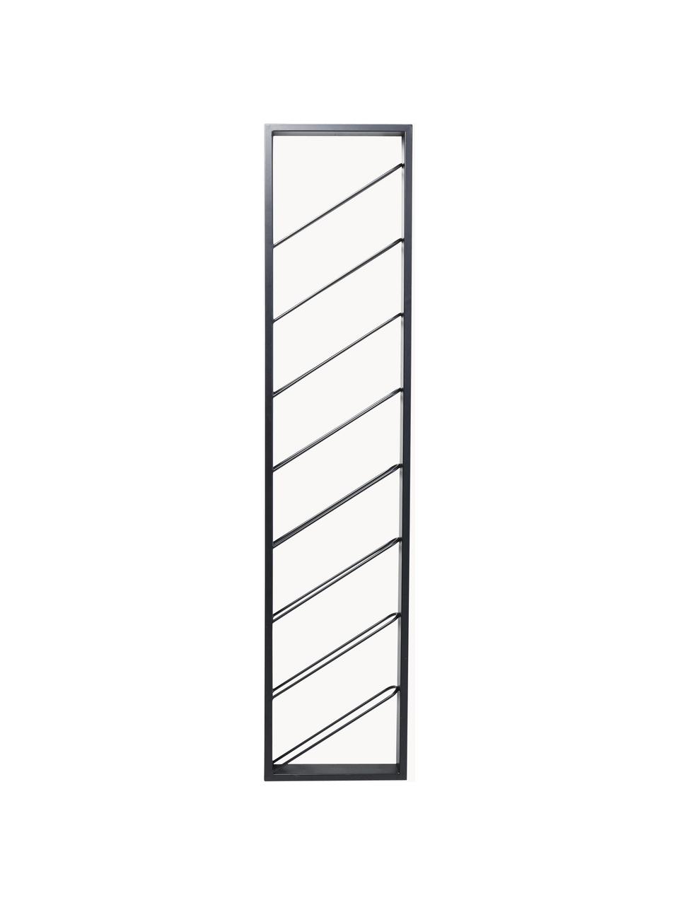 Portabottiglie pensile per 8 bottiglie Bistro, Acciaio verniciato a polvere, Nero, Larg. 36 x Alt. 160 cm