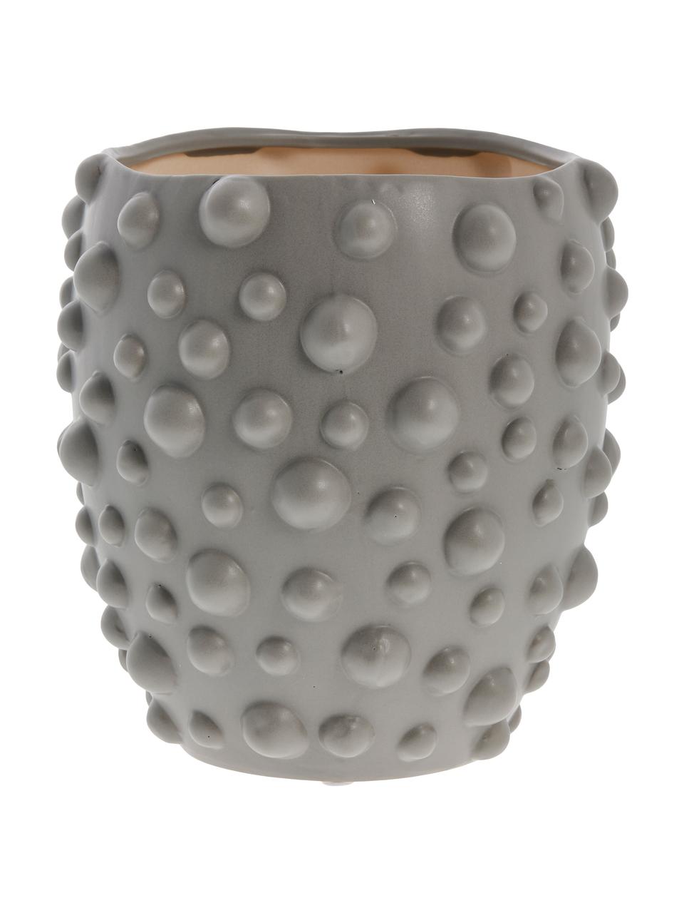 Übertopf Doelle aus Keramik, Keramik, Grau, Ø 20 x H 20 cm