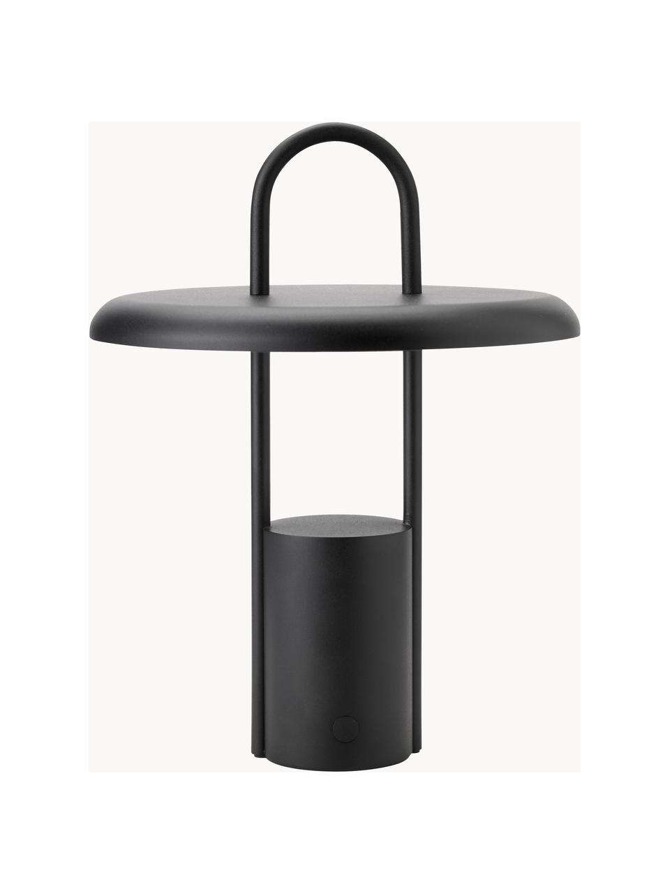 Lampada da tavolo a LED da esterno dimmerabile con porta USB Pier, Lampada: ferro rivestito, Nero, Ø 20 x Alt. 25 cm