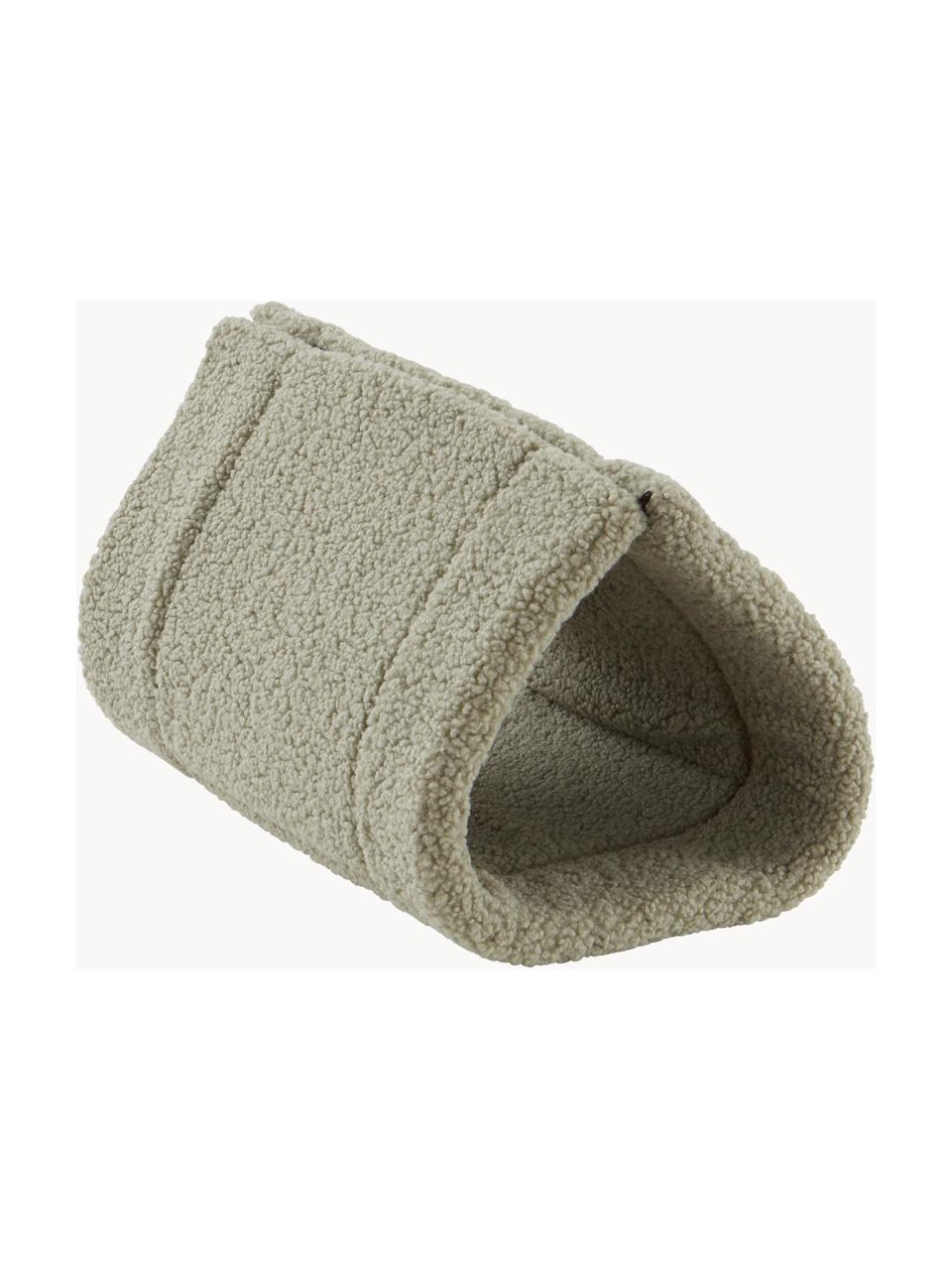 Cuccia flessibile per animali Buddy, Rivestimento: teddy (100% poliestere), Verde oliva, Larg. 52 x Lung. 88 cm