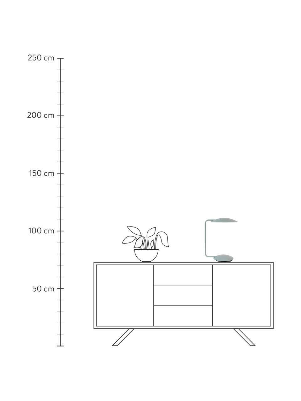 Lámpara de mesa regulable Pixie, Cable: cubierto en tela, Gris, An 25 x Al 39 cm